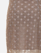 ROTATE BIRGER CHRISTENSEN Gonna midi smerlata con lustrini Pink Donna 