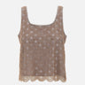 ROTATE BIRGER CHRISTENSEN Top smerlato con lustrini BROWN Donna 