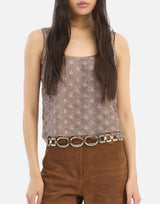 ROTATE BIRGER CHRISTENSEN Top smerlato con lustrini BROWN Donna 