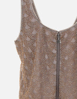 ROTATE BIRGER CHRISTENSEN Top smerlato con lustrini BROWN Donna 