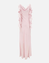 ROTATE BIRGER CHRISTENSEN Abito lungo a cascata Pink Donna 