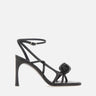 ROTATE BIRGER CHRISTENSEN Sandalo con nodo in pelle BLACK Donna 