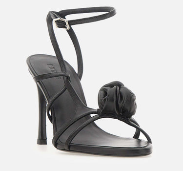 ROTATE BIRGER CHRISTENSEN Sandalo con nodo in pelle BLACK Donna 