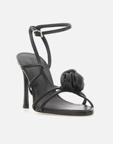 ROTATE BIRGER CHRISTENSEN Sandalo con nodo in pelle BLACK Donna 