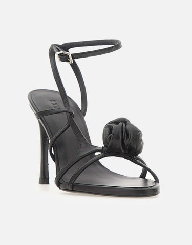 ROTATE BIRGER CHRISTENSEN Sandalo con nodo in pelle BLACK Donna 