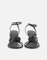 ROTATE BIRGER CHRISTENSEN Sandalo con nodo in pelle BLACK Donna 