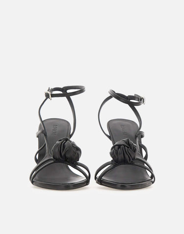 ROTATE BIRGER CHRISTENSEN Sandalo con nodo in pelle BLACK Donna 