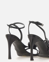 ROTATE BIRGER CHRISTENSEN Sandalo con nodo in pelle BLACK Donna 