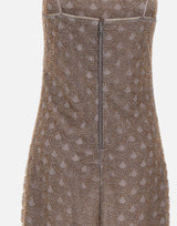 ROTATE BIRGER CHRISTENSEN Mini abito smerlato con lustrini BROWN Donna 