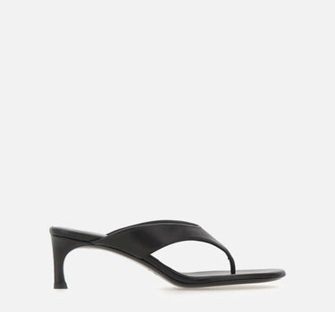 ROTATE BIRGER CHRISTENSEN Mules in pelle con tacco kitten BLACK Donna 