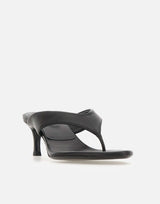 ROTATE BIRGER CHRISTENSEN Mules in pelle con tacco kitten BLACK Donna 