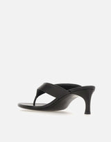 ROTATE BIRGER CHRISTENSEN Mules in pelle con tacco kitten BLACK Donna 