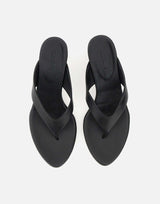 ROTATE BIRGER CHRISTENSEN Mules in pelle con tacco kitten BLACK Donna 