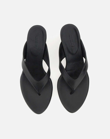 ROTATE BIRGER CHRISTENSEN Mules in pelle con tacco kitten BLACK Donna 