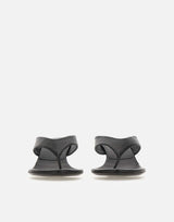 ROTATE BIRGER CHRISTENSEN Mules in pelle con tacco kitten BLACK Donna 