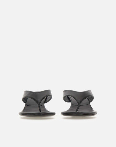 ROTATE BIRGER CHRISTENSEN Mules in pelle con tacco kitten BLACK Donna 