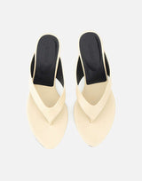 ROTATE BIRGER CHRISTENSEN Mules in pelle con tacco kitten BEIGE Donna 