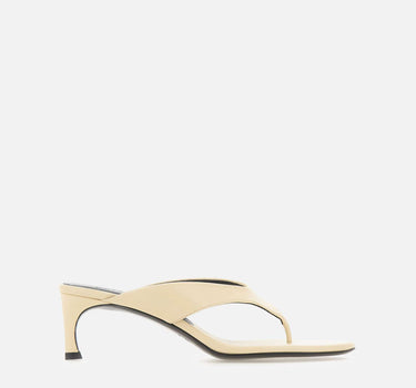 ROTATE BIRGER CHRISTENSEN Mules in pelle con tacco kitten BEIGE Donna 
