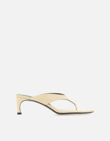 ROTATE BIRGER CHRISTENSEN Mules in pelle con tacco kitten BEIGE Donna 