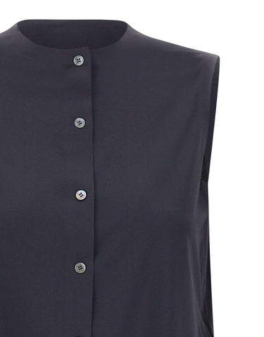 RRD Camicia "Oxford sleeveless Wom" BLUE Donna 