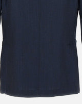 SANTANIELLO Blazer in lana e lino BLUE Uomo 