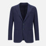 SANTANIELLO Blazer in misto cotone e mohair BLUE Uomo 