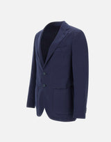SANTANIELLO Blazer in misto cotone e mohair BLUE Uomo 