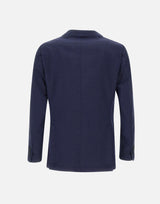 SANTANIELLO Blazer in misto cotone e mohair BLUE Uomo 