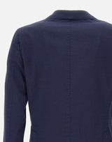 SANTANIELLO Blazer in misto cotone e mohair BLUE Uomo 