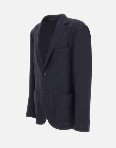 SANTANIELLO Blazer in lana BLUE Uomo 