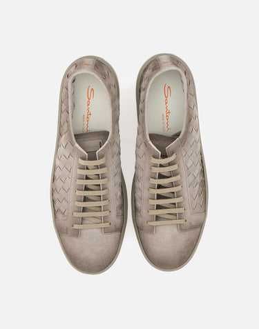 Sneakers in pelle scamosciata intrecciata MBCD22171TARTIST E55 SANTONI 