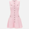 Mini abito in maglia traforata con strass 063SP PINK SELF-PORTRAIT 
