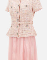 Abito midi su misura in bouclé con paillettes 164MP PINK SELF-PORTRAIT 