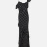 Abito lungo in georgette a pois 176XB BLACK SELF-PORTRAIT 