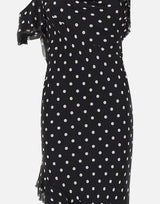 Abito lungo in georgette a pois 176XB BLACK SELF-PORTRAIT 