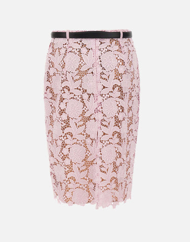 Gonna midi in pizzo 182MSKP PINK SELF-PORTRAIT 
