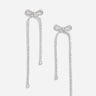 "Crystal Bow Dangle Earrings" 608ESL SILVER SELF-PORTRAIT 
