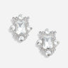 "Silver Crystal Cluster Earrings" 651ESL SILVER SELF-PORTRAIT 