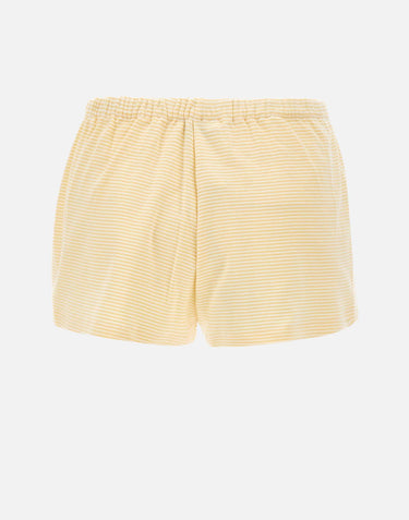 SPORTY & RICH Shorts "Signature Logo House" YELLOW Donna 