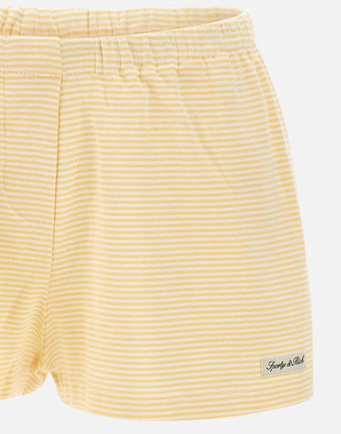 SPORTY & RICH Shorts "Signature Logo House" YELLOW Donna 
