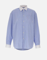 Camicia oversize SRC a righe SI019710302ST02 BLUE SPORTY & RICH 