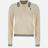 Polo "SRC Mini Cable LS" ST03761302WH61 ECRU SPORTY & RICH 