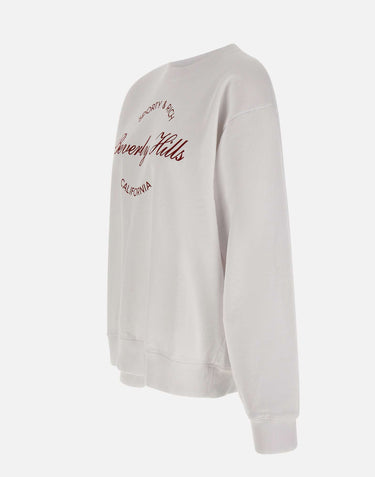 Felpa "Beverly Script Crewneck" ST07164257WH01 WHITE SPORTY & RICH 