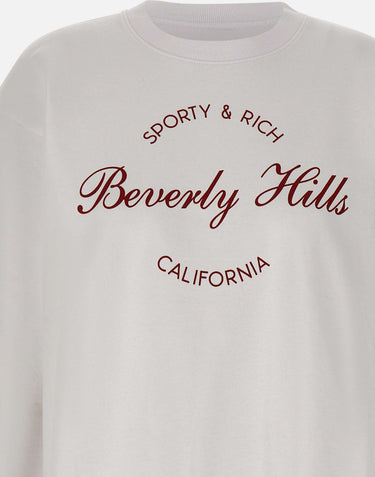 Felpa "Beverly Script Crewneck" ST07164257WH01 WHITE SPORTY & RICH 