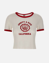 T-shirt "California Emblem Soft Ringer" TO073710509WH52 WHITE SPORTY & RICH 
