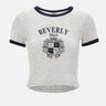 "BH Crest Soft Ringer Tee" T-shirt TO07376256GY18 GRAY SPORTY & RICH 