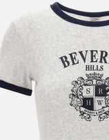 "BH Crest Soft Ringer Tee" T-shirt TO07376256GY18 GRAY SPORTY & RICH 