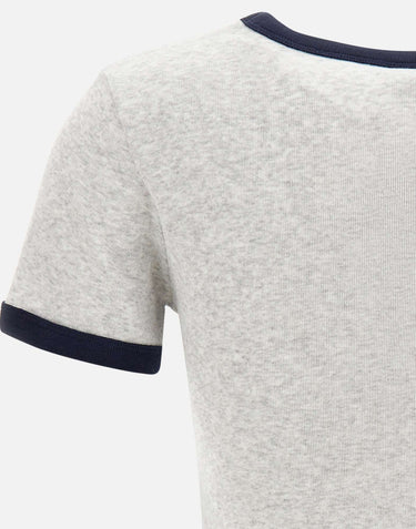 "BH Crest Soft Ringer Tee" T-shirt TO07376256GY18 GRAY SPORTY & RICH 