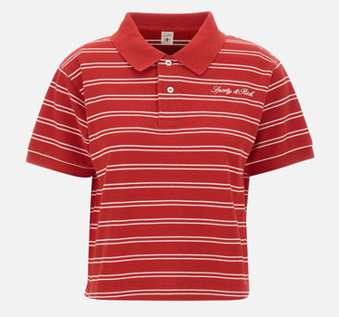 Polo a righe con logo TO085710326RE33 RUBY SPORTY & RICH 