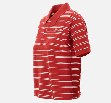 Polo a righe con logo TO085710326RE33 RUBY SPORTY & RICH 